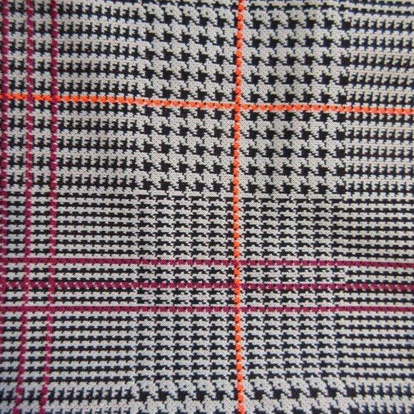 NWT SPANX 20672Q Perfect Kick Flare in Orange Pop Plaid Ponte Crop Pants XLP - Picture 3 of 7